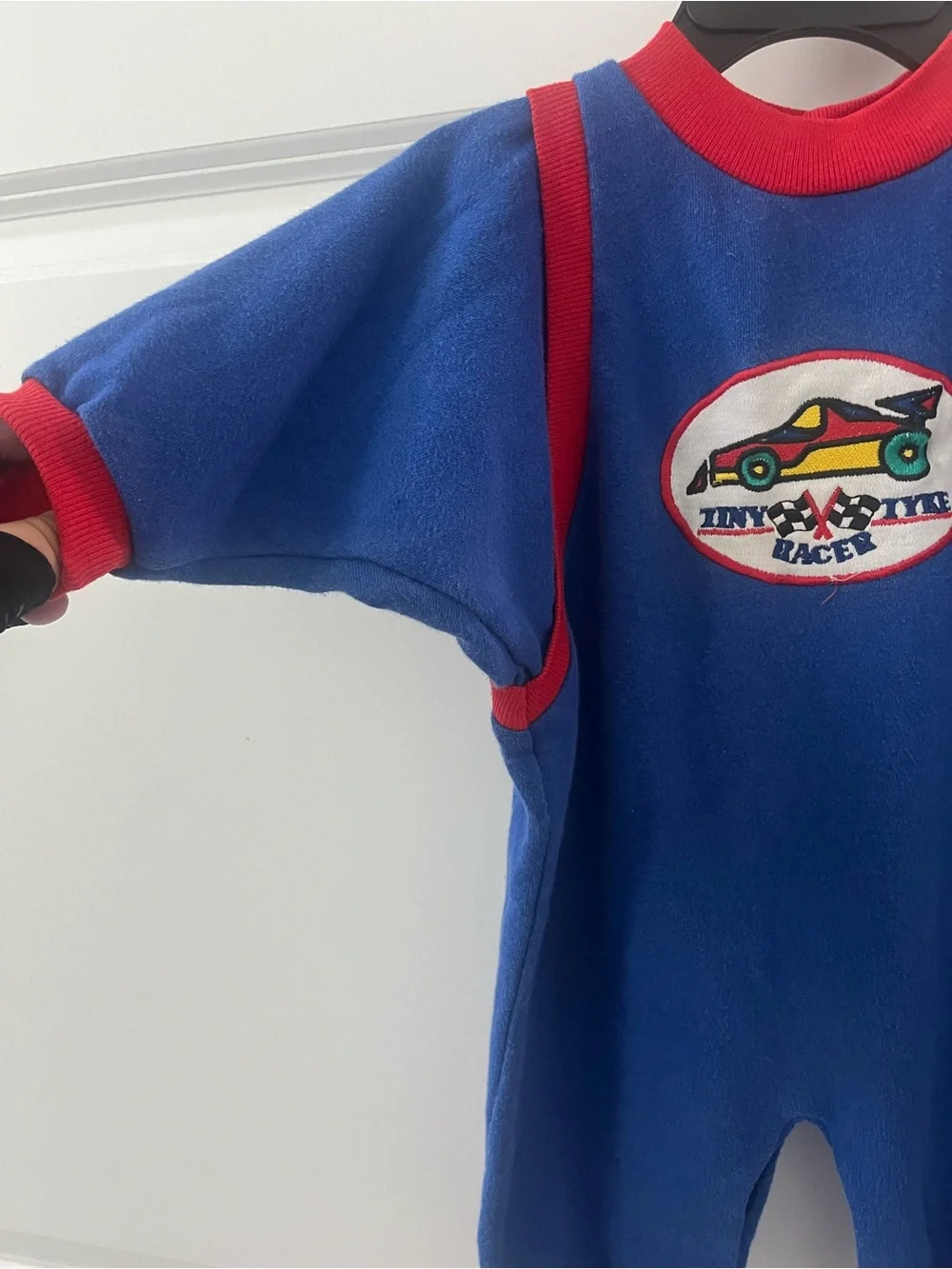 Vintage Healthtex Tiny Tyke Racer Boys Romper (12m)